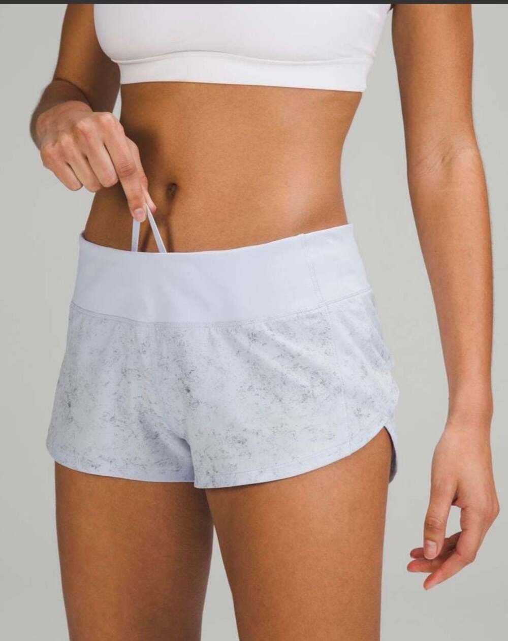 Lululemon Speed Up Short 4" Gravel Dust Pastel Blue Womens Size 10